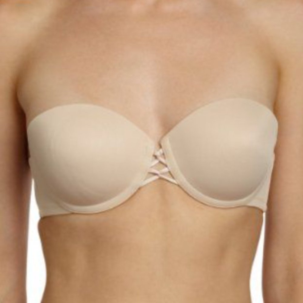 Wacoal Strapless Bra Custom Contours Convertible 36C Nude/Beige